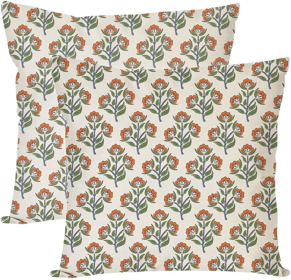 PANDICORN Chinoiserie Pillow Covers 18X18 Set of 2, Chinoiserie Decorative Throw Pillows Cases, Chinoiserie Decorations for Home Couch Sofa PP-288-18