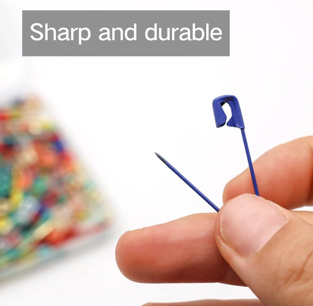 200Pcs -Safety Pins Colored, 1.26Inch32Mm Small Safety Pin Kit Colorful Assortment Bulk for Quilting Clothes Baby Diaper Decorative (Multi) image number 1