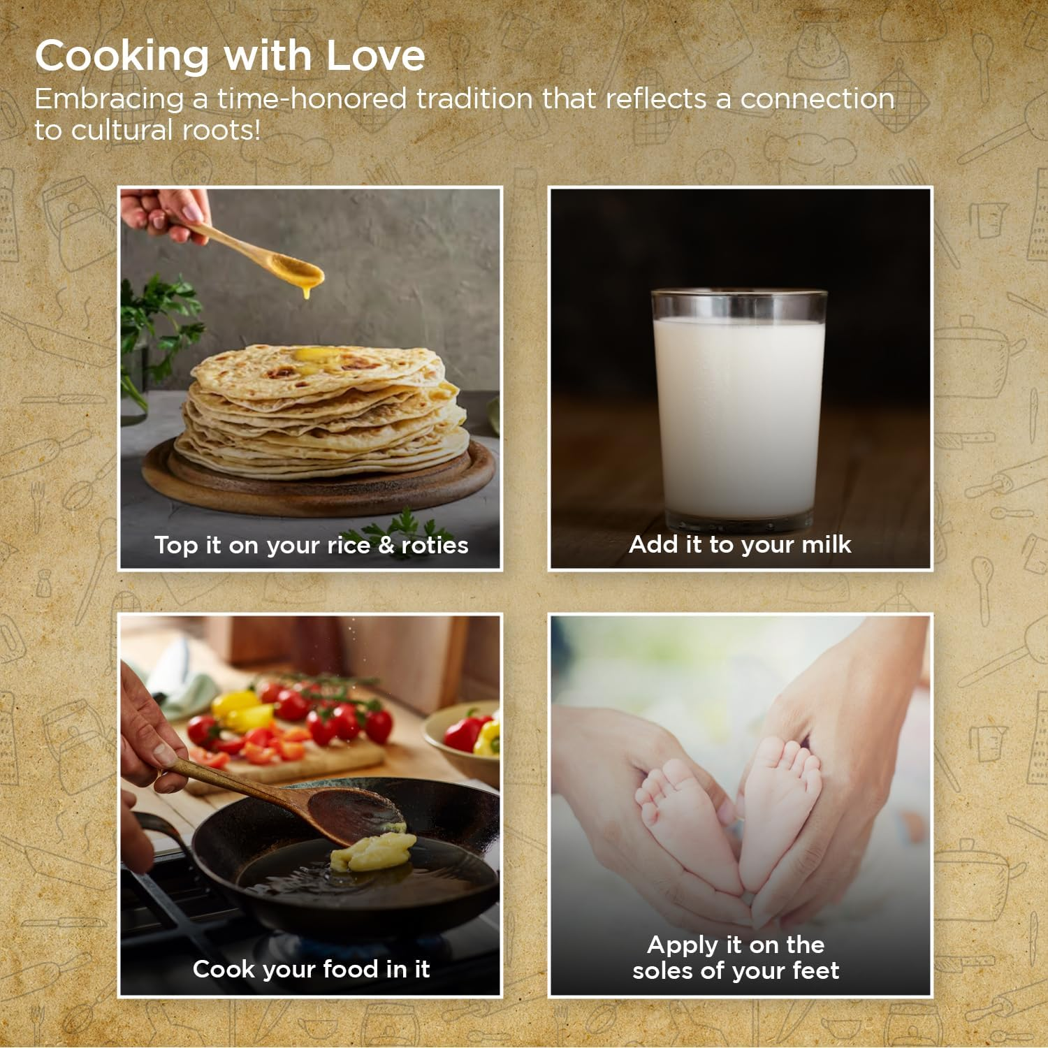 Indicow Farms A2 Cow Ghee/Clarified Butter | Hand Churned, Bilona | Organic Grass Fed Ghee | Keto and Paleo Friendly (A2 Kankrej Cows Bilona, 1000Ml/33.8Oz)