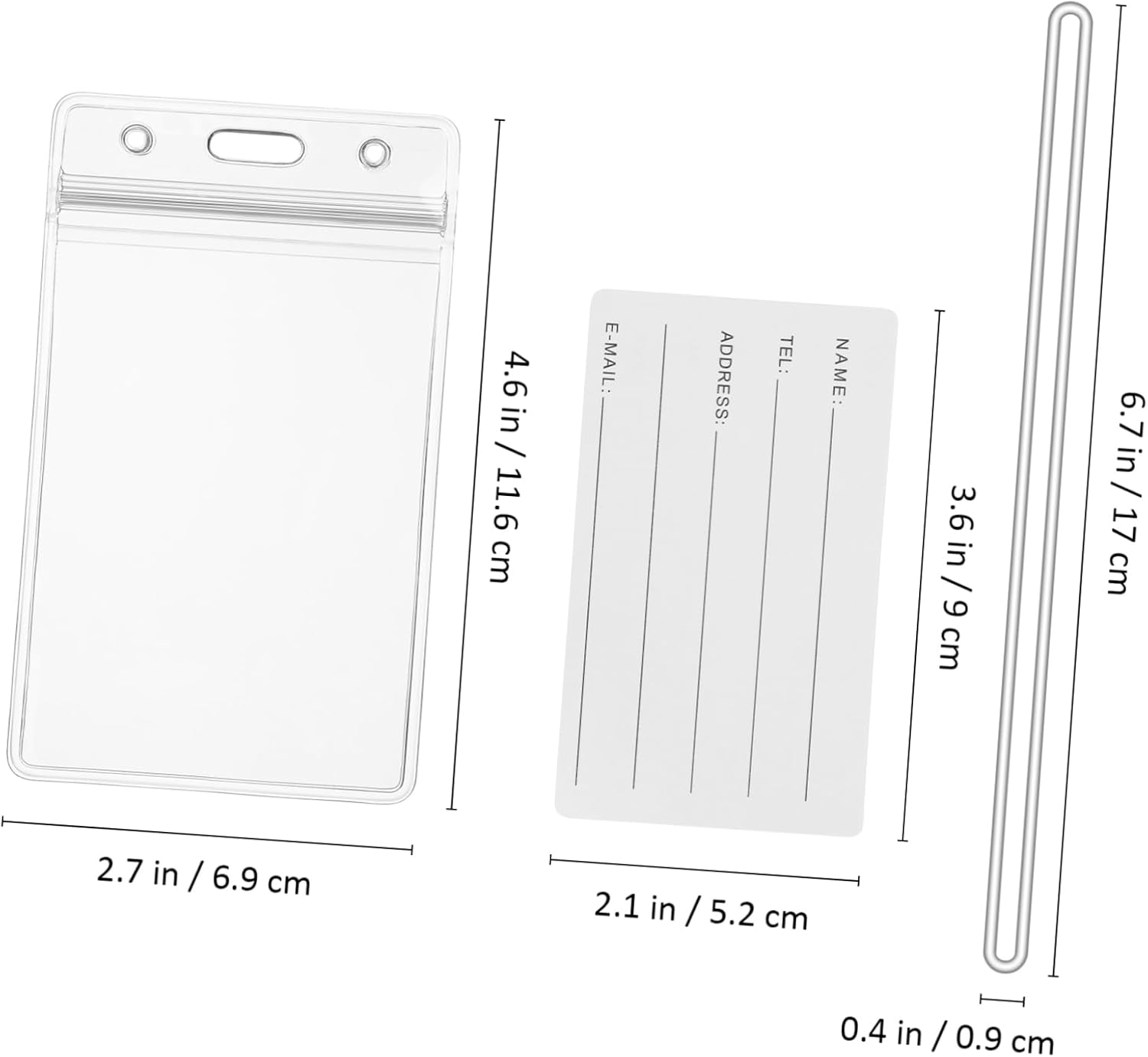GLSTOY Luggage Tag Bag Travel Tags Resealable Closure for Safe Identification image number 3