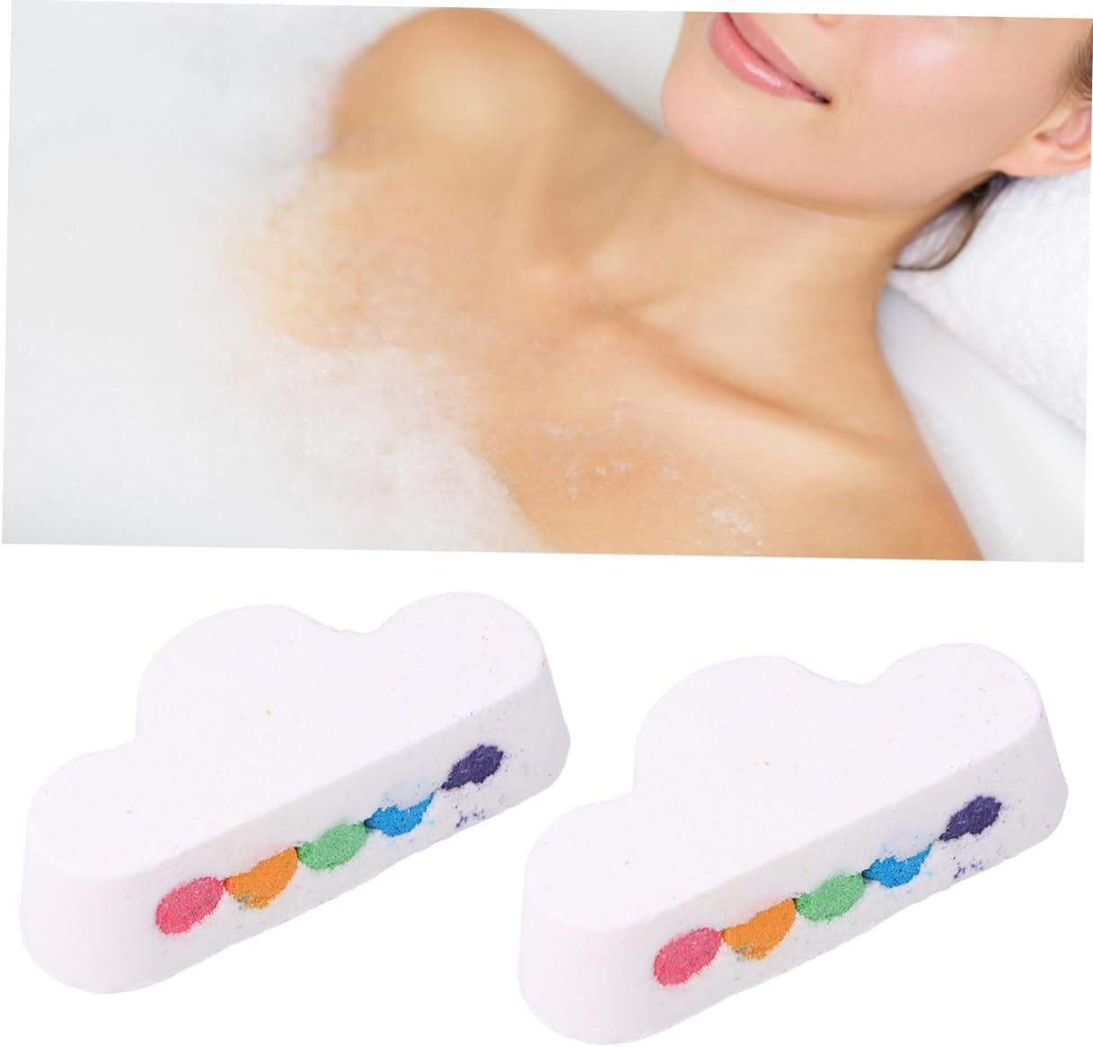 Healvian 180G Rainbow Cloud Bath Salt Essential Oils Salt Box for Moisturizing Skin Care image number 4