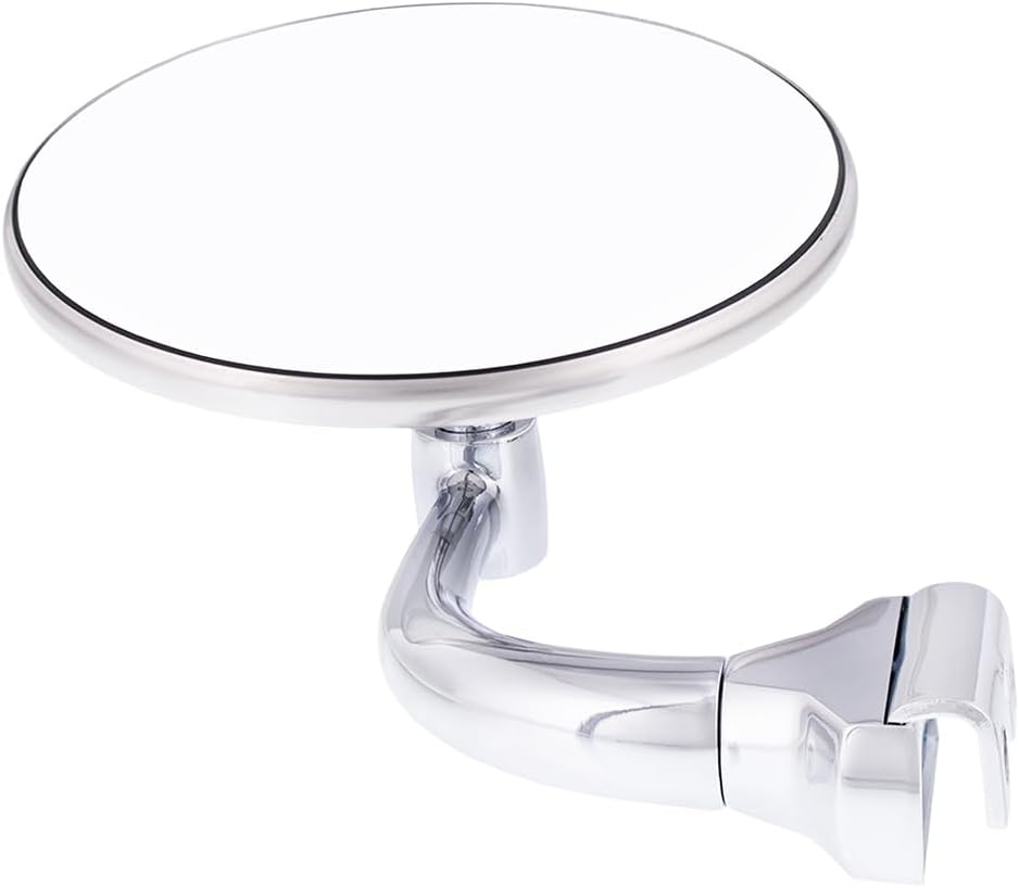 United Pacific C5001-CVX, 4" Curved Arm Peep Mirror W/Convex Mirror Glass, Door Edge Mirror, Chrome Plated, Wide Angle Vision - ONE Mirror image number 4