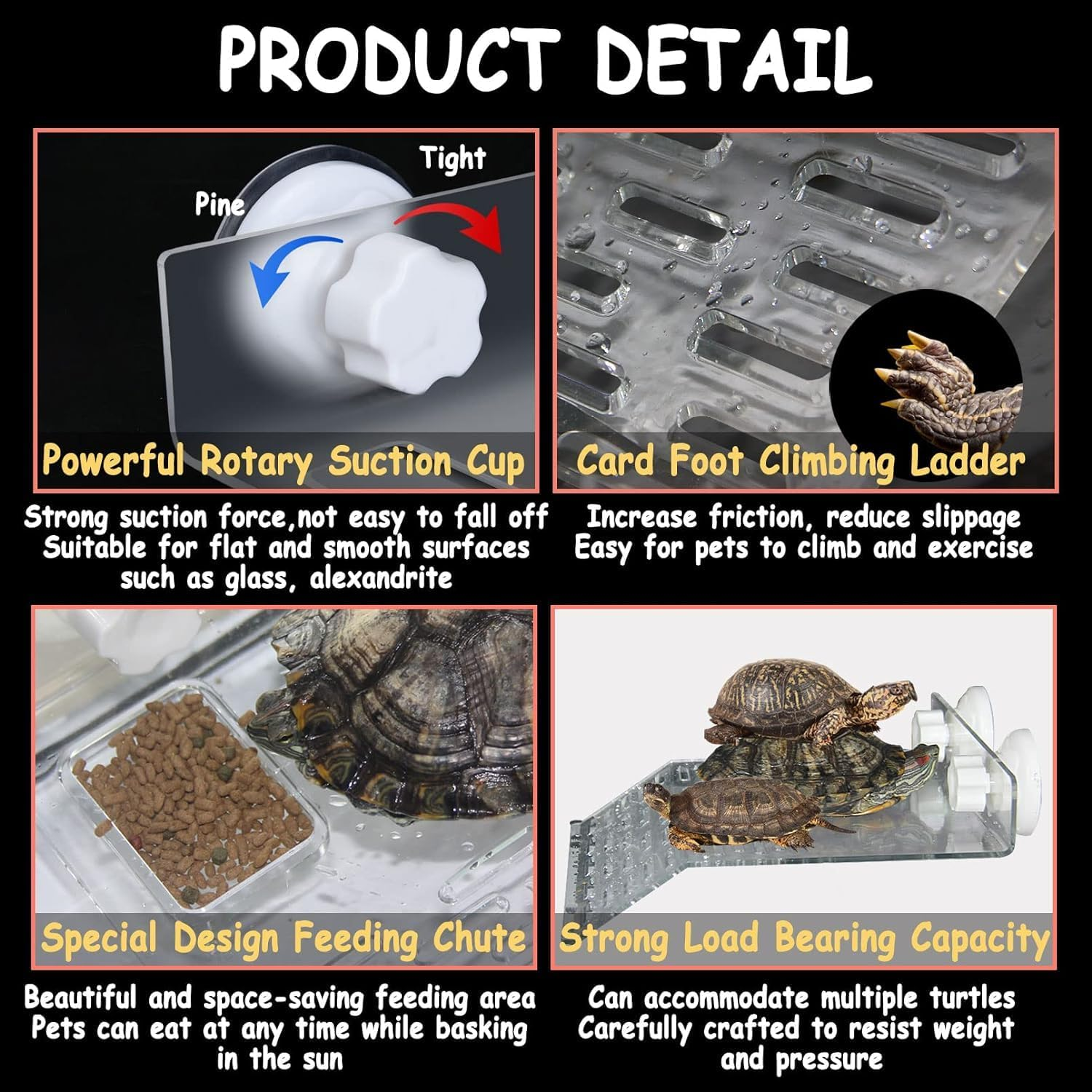 Aquatic Turtle Basking Platform, Ramp Resting Terrace, Habitat Indoor, Accessories for Tank (Small) image number 6