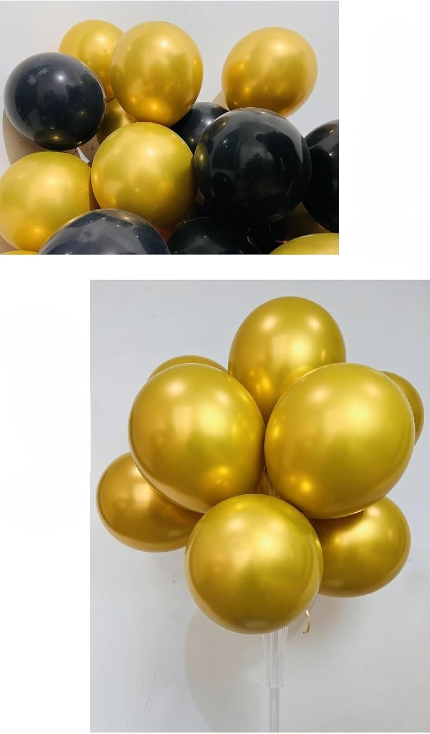 Yehnda Metallic Gold Balloons 12 Inch 50 Pcs Chrome Latex Party Helium Birthday Wedding Anniversary Decorations - Green image number 6