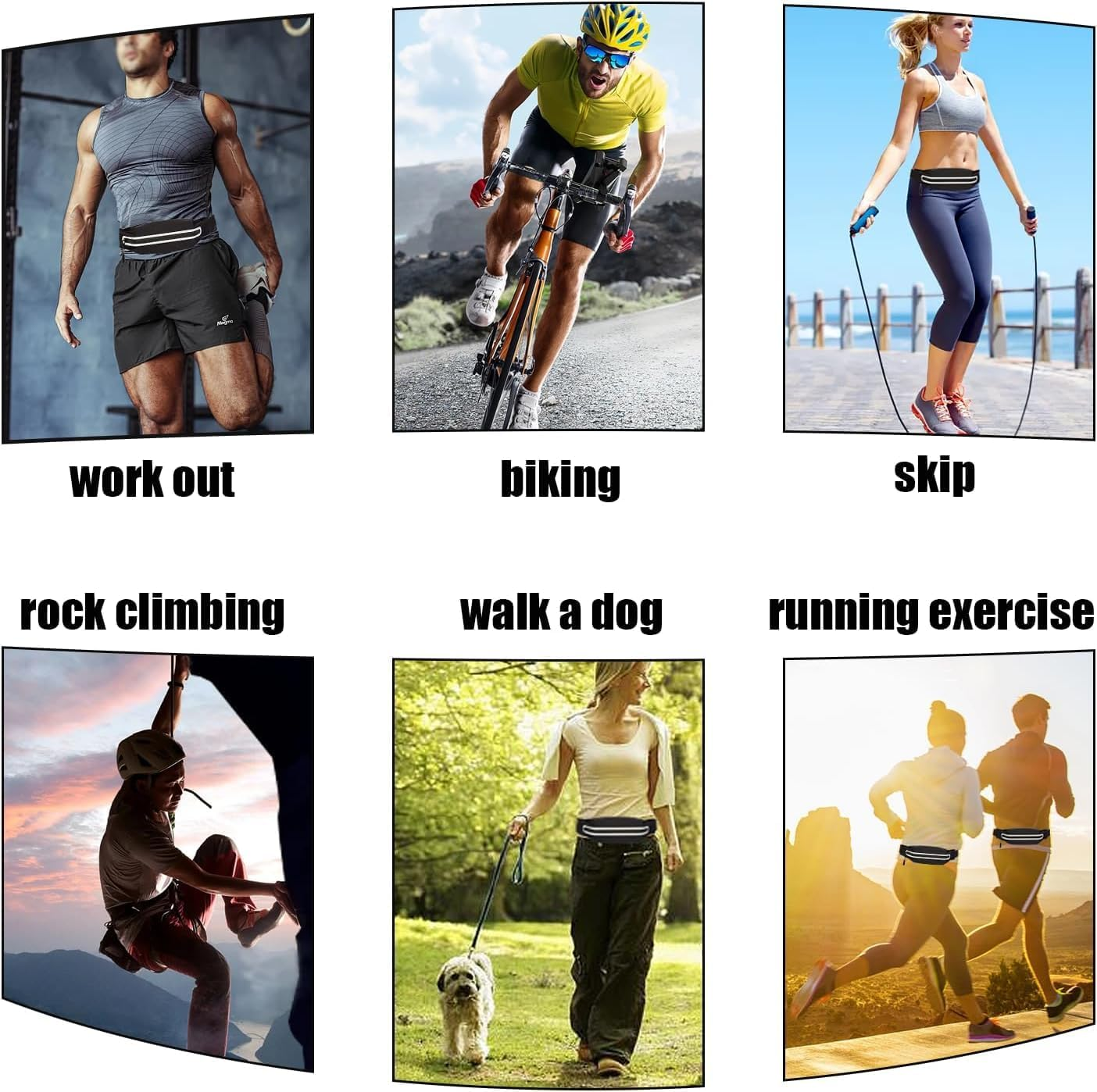 THJOPOKEEL 2 Pcs Running Belt for Men & Women - Secure Jogging Pouch for Phone, Keys & Essentials. Water Resistance, Adjustable for All Cell Phones image number 6