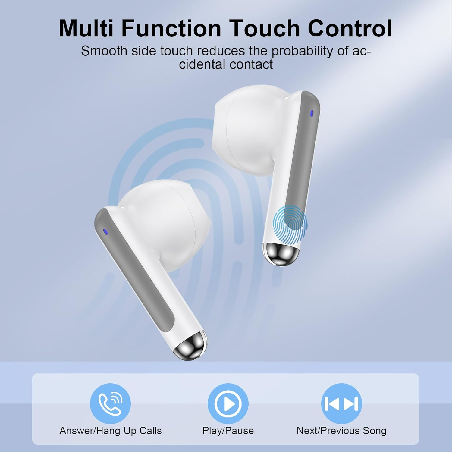 USB C Earphones Headphones Wireless Earbuds Type C Bluetooth Ear Buds for Samsung Galaxy S25 FE A36 A17 A16 A15 A35 S25 Ultra S24 S23 S22, LED Display Hifi Stereo Earphone for Iphone 17 16 Pro Max image number 2