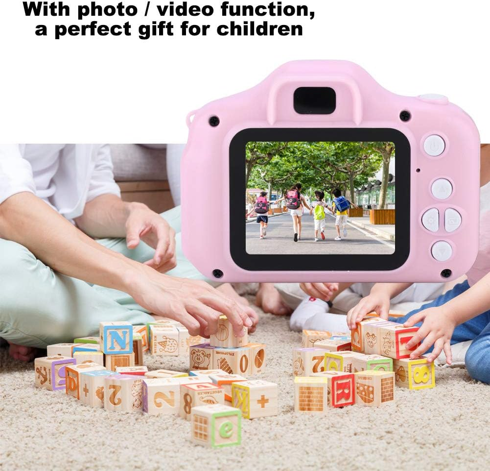 Digital Camera, One-Button Digital Gift 1080P Color Display Kid Camcorder Mini for Photo Taking(Pink) image number 6