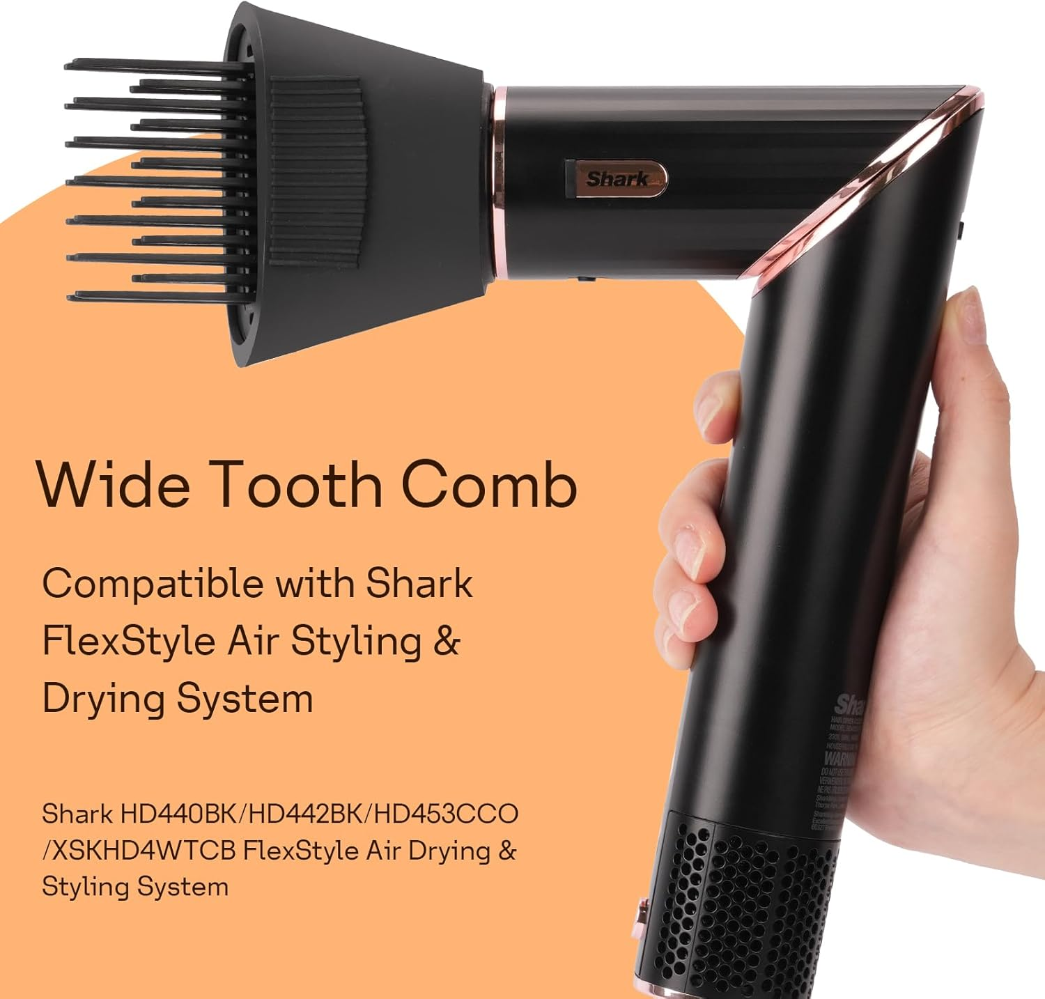 Wide Tooth Comb for Shark XSKHD4WTCB Flexstyle, Comb Attachment for Shark Flexstyle Air Styling & Drying System, Styling Tool for Curly and Coily Hair image number 4