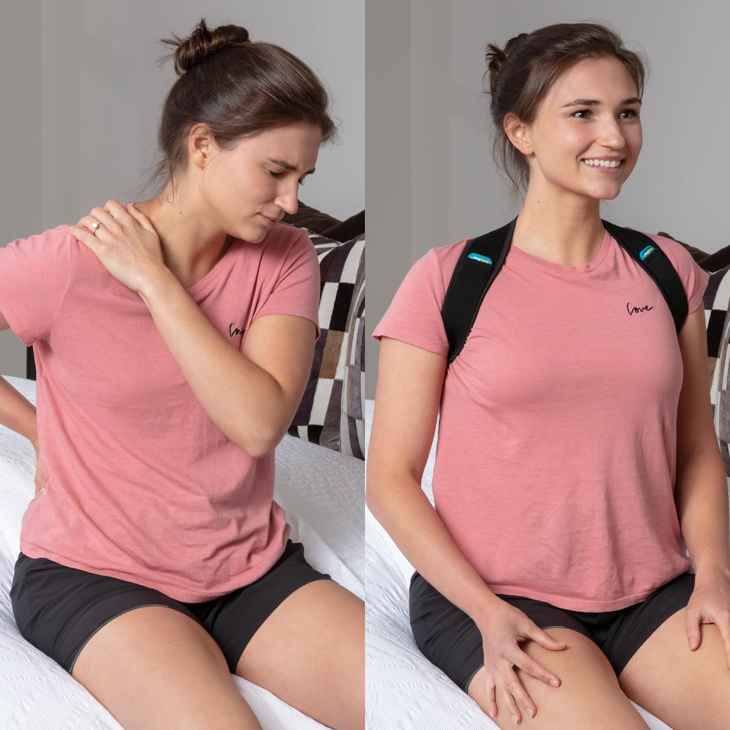 Posture Corrector for Women and Men, Caretras Adjustable Upper Back Brace for Clavicle Support image number 5