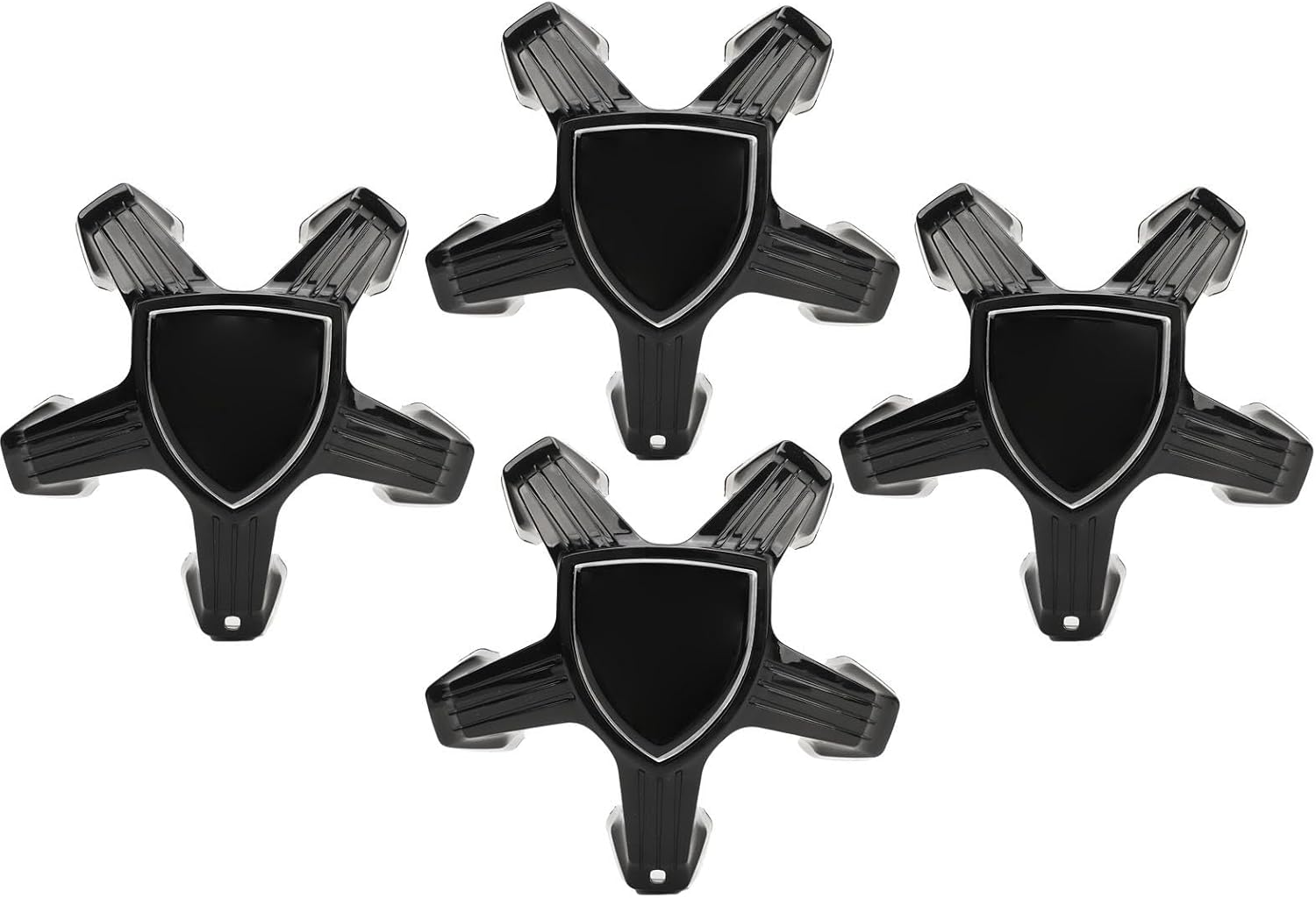 Jiawu Wheel Center Caps, Rim Hub Cap Waterproof Plastic 4PCS Replacement for 308 408 508, Match the 5 Hole Tires of the Vehicle (Black), 14 * 14 * 16Cm - Black image number 4