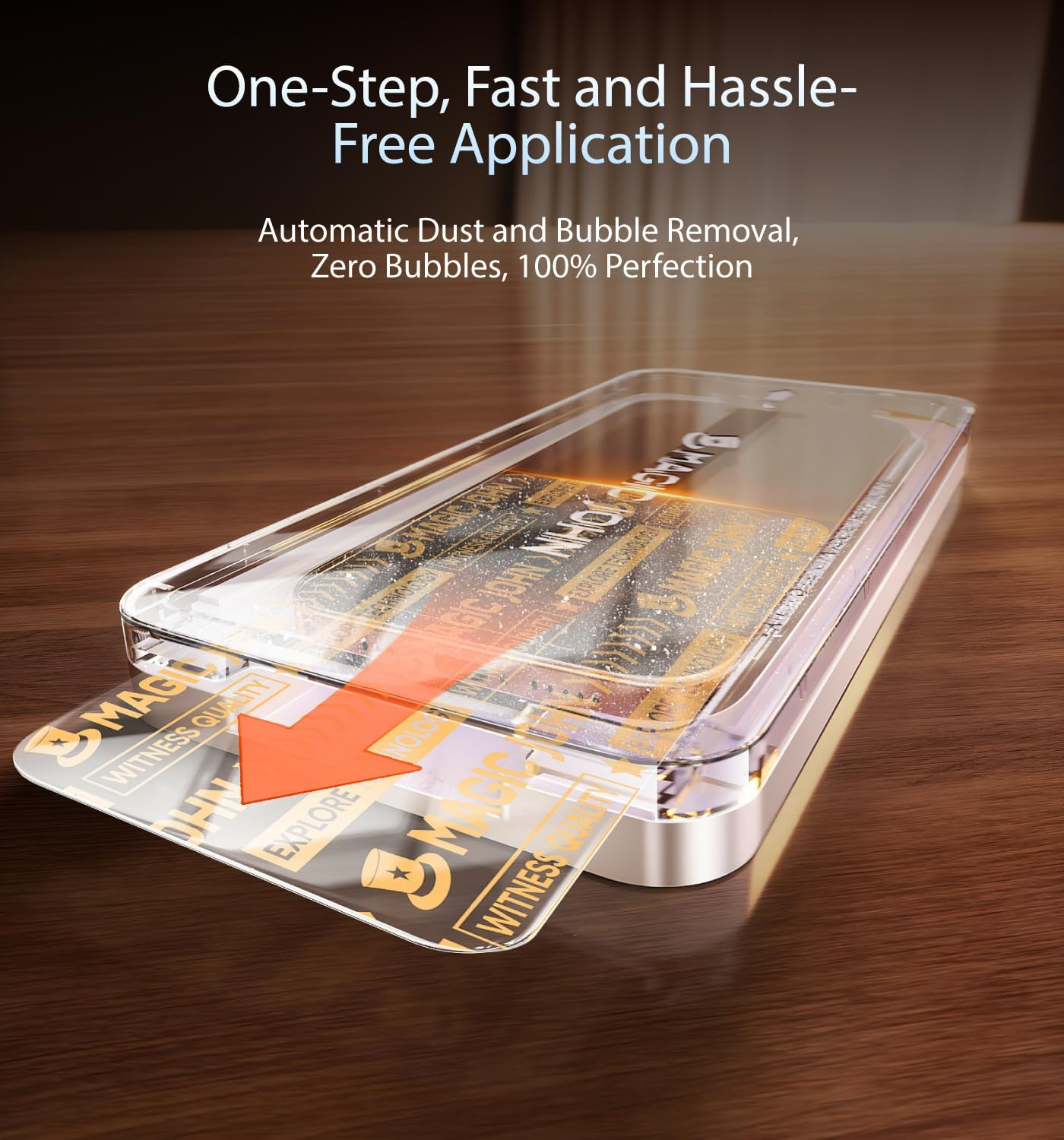 MAGIC JOHN 3Rd Gen Upgraded for Samsung Galaxy S24 Ultra Screen Protector 6.8 Inch, HD Clear, Shatterproof Tempered Film, Auto Dust-Elimination, Bubble Free, Easy Installation, 2 Pack image number 5