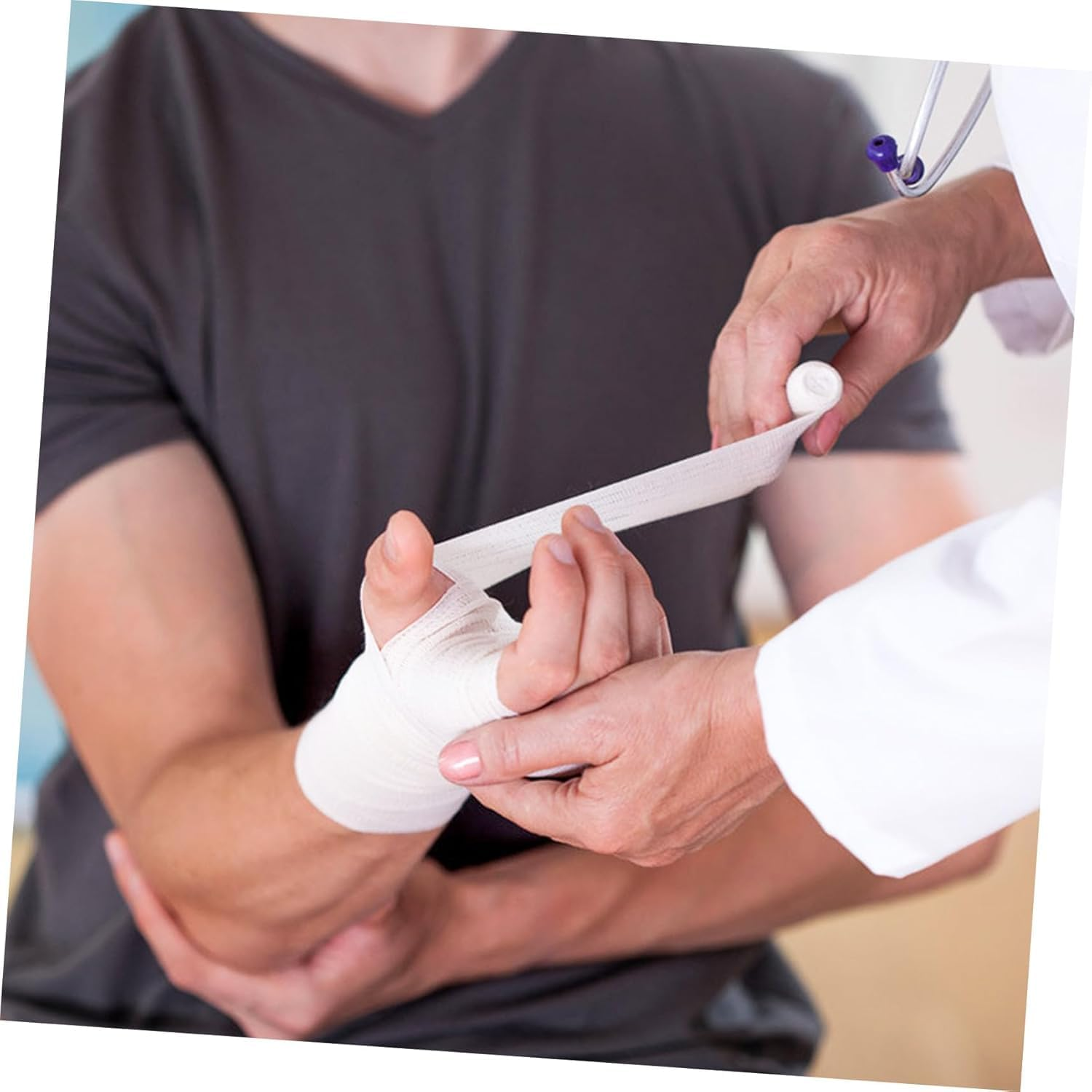 Elastic and Stretch Gauze Bandage Rolls, 16Pcs Conforming Stretch Bandage Soft Gauze Roll, Conforming Stretch Bandage Soft Gauze Roll, 5Cmx4.5M