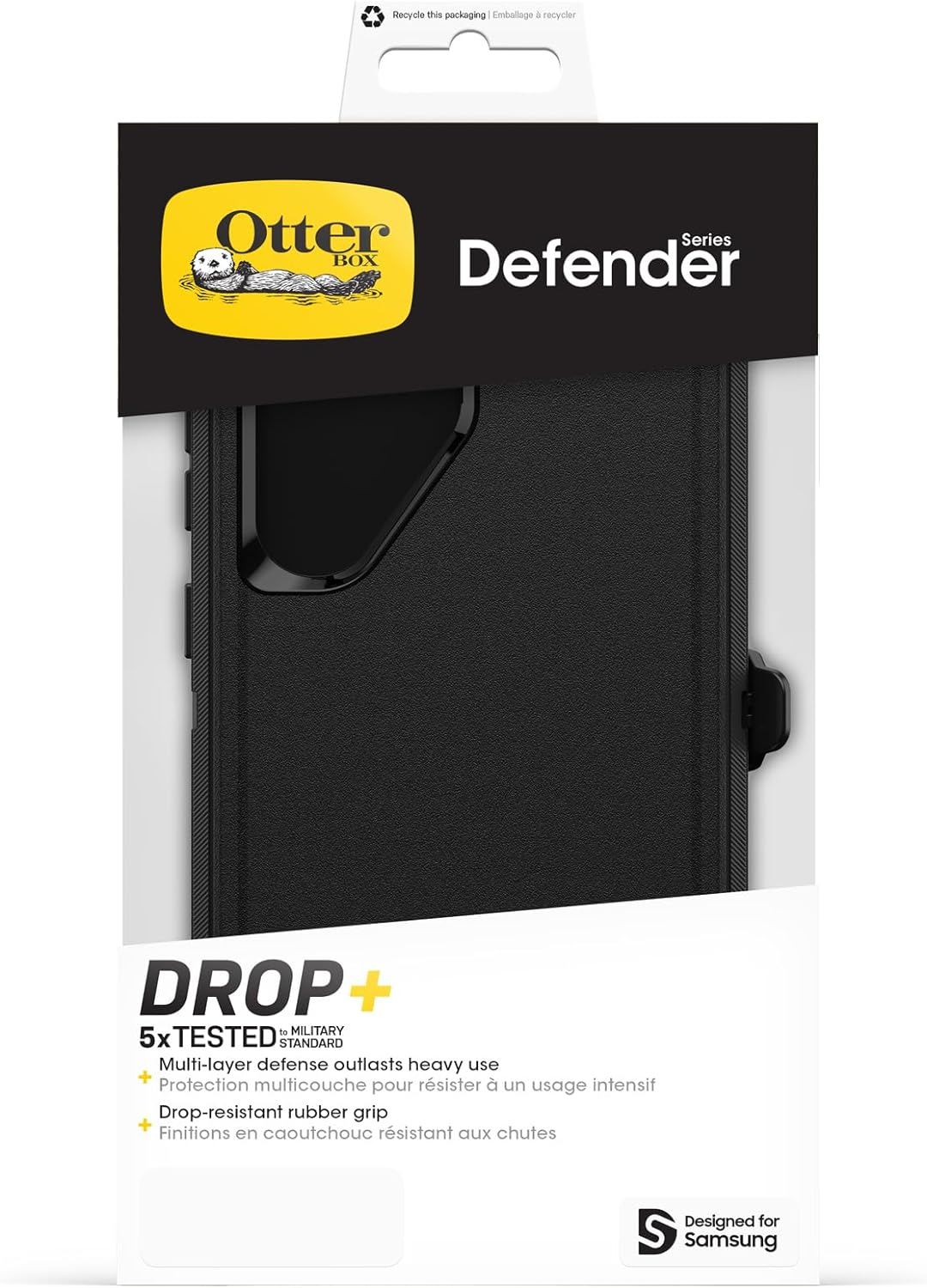 Otterbox Defender Case for Samsung Galaxy S24 Ultra, Shockproof, Drop Proof, Ultra-Rugged, Protective Case, 5X Tested to Military Standard, Black image number 1