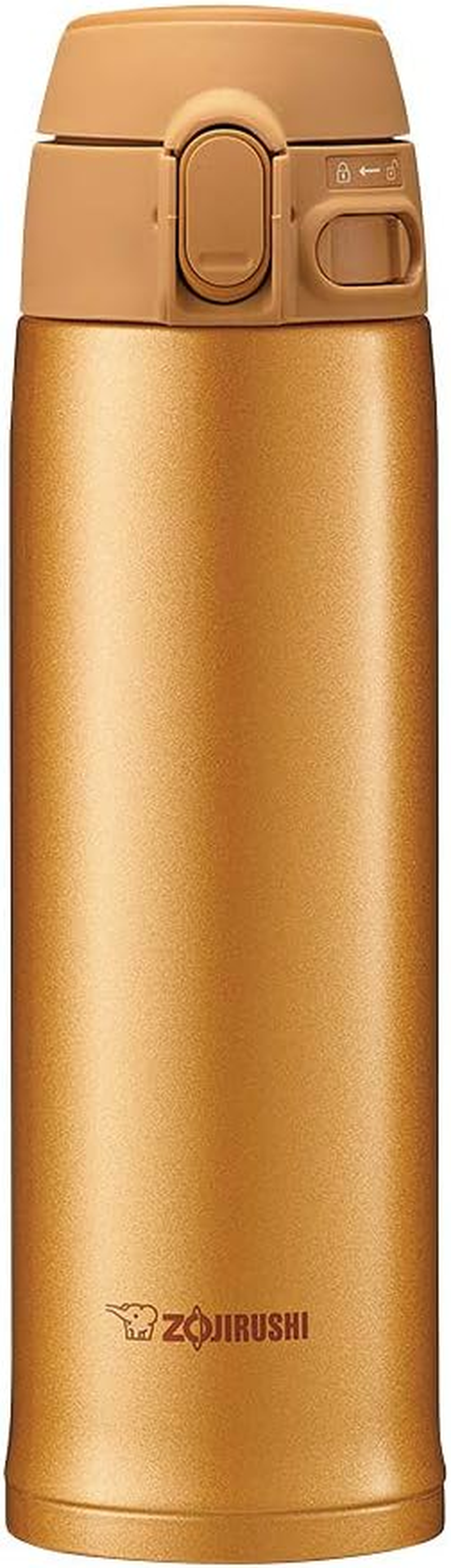 Zojirushi Stainless Steel Vacuum Insulated with Non-Stick Interior and Rounded Finish Mug, 480 Ml Honey Gold