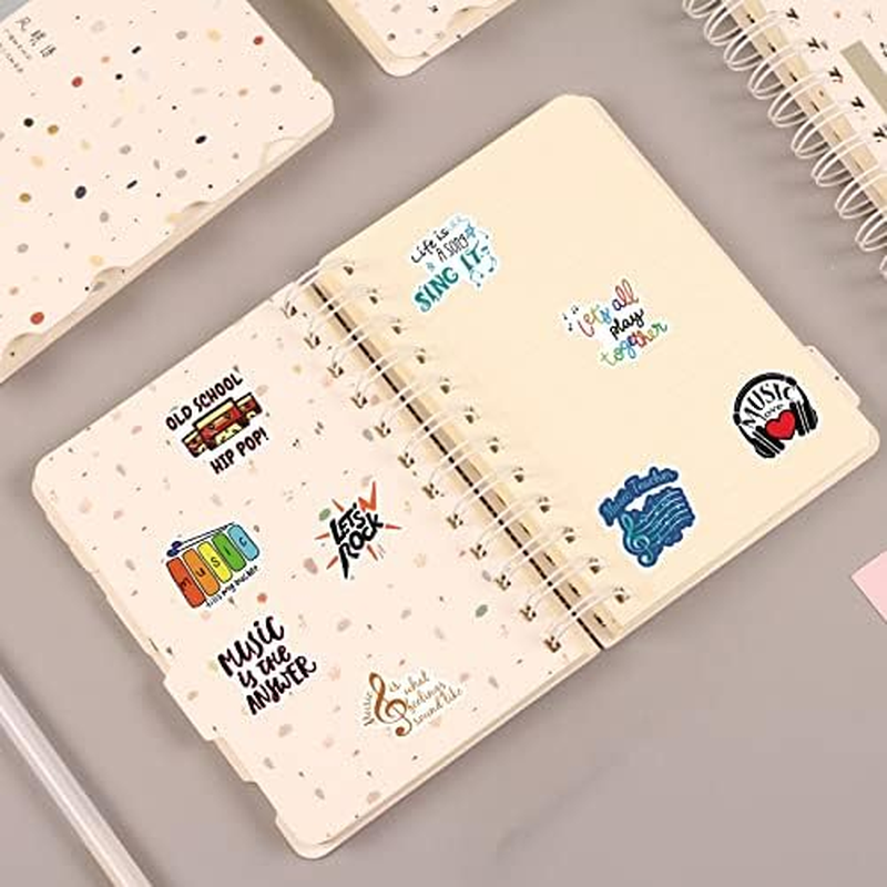 50 Pcs Music Note Holographic Vinyl Stickers &ndash; Fun Motivational Rock & Roll Music Stickers for Laptop, Water Bottles, Skateboards, Notebooks, Luggage, Phone, and Personalized Decor image number 4