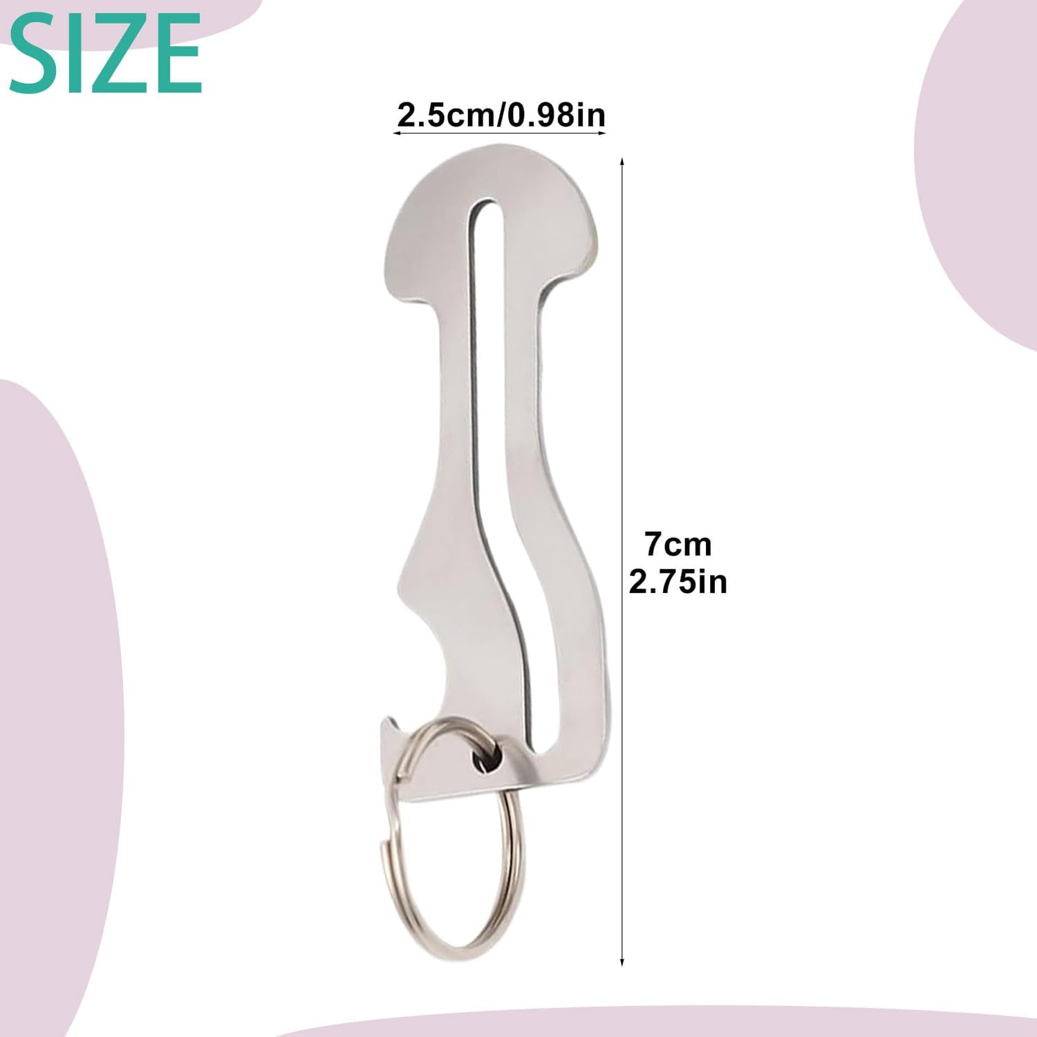 Roczential 6 Pieces Stainless Steel Shopping Cart Tokens and Disassembly Key Ring, Suitable for Supermarket and Convenience Store Unlocking image number 3