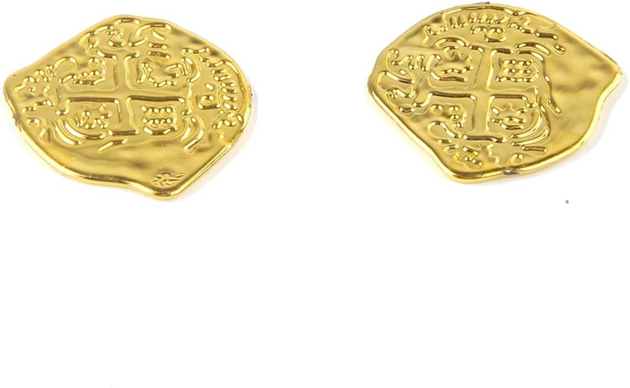 300 Pcs Plastic Gold Coins Pirate Coins Coins for Pirate Treasure Chest Games Tokens Toys Cosplay image number 5