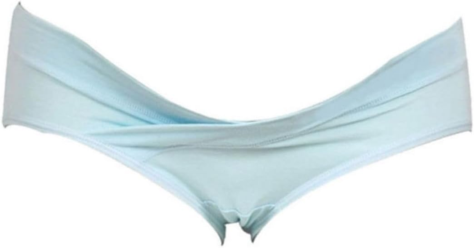 Maternity Nursing Panties Women'S Cotton Underwear Low Waist Support for Pregnancy Sky-Blue image number 1