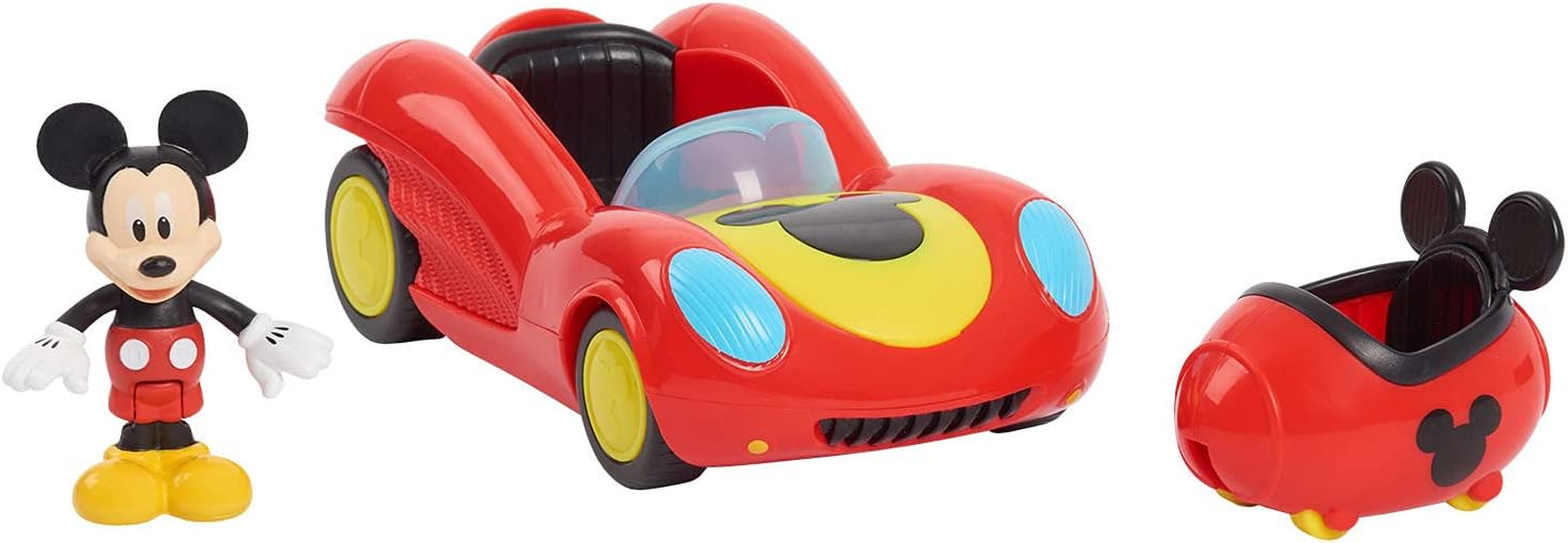 Disney Junior Mickey Mouse Funhouse Transforming Vehicle, Mickey Mouse, Red Toy Car, Preschool, by Just Play image number 1