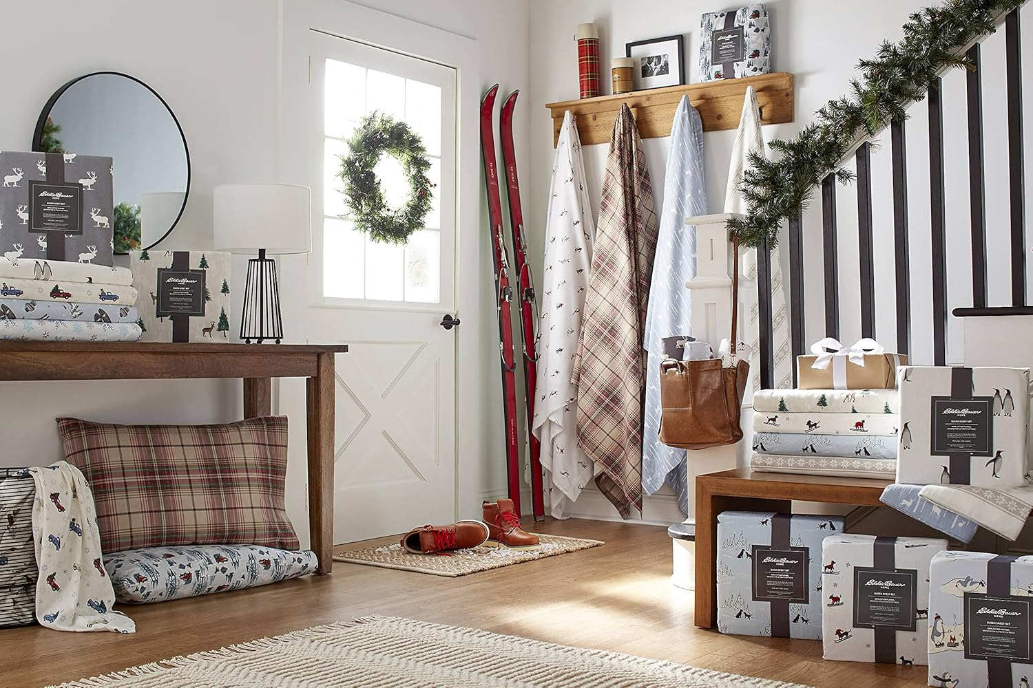 Eddie Bauer - Flannel Collection - Cotton Bedding Sheet Set, Pre-Shrunk & Brushed for Extra Softness, Comfort, and Cozy Feel, Twin, Birch Forest image number 2