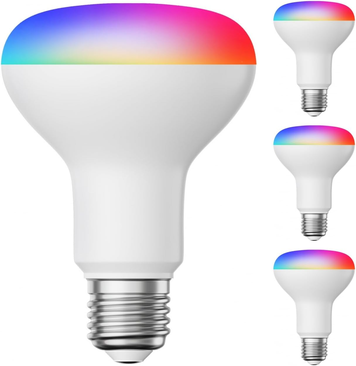 Ledscom.De E27 LED RGB Reflector, R80, Warm White - White (2700-6300K), 9.9W, 950Lm, Smart Home, Wifi, Alexa, Matte, Pack of 4