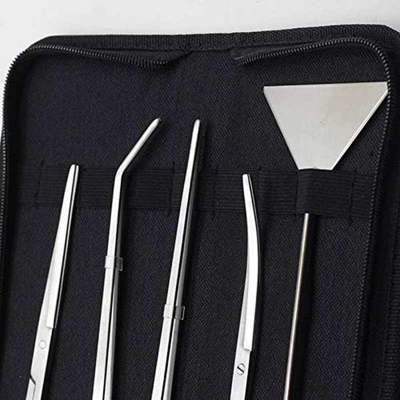Tools 5Pcs/Set Aquarium Maintenance Tools Kit Tweezers Scissors for Live Plants Grass Aquario Accessory Fish Aquatic Pet Supplies image number 2