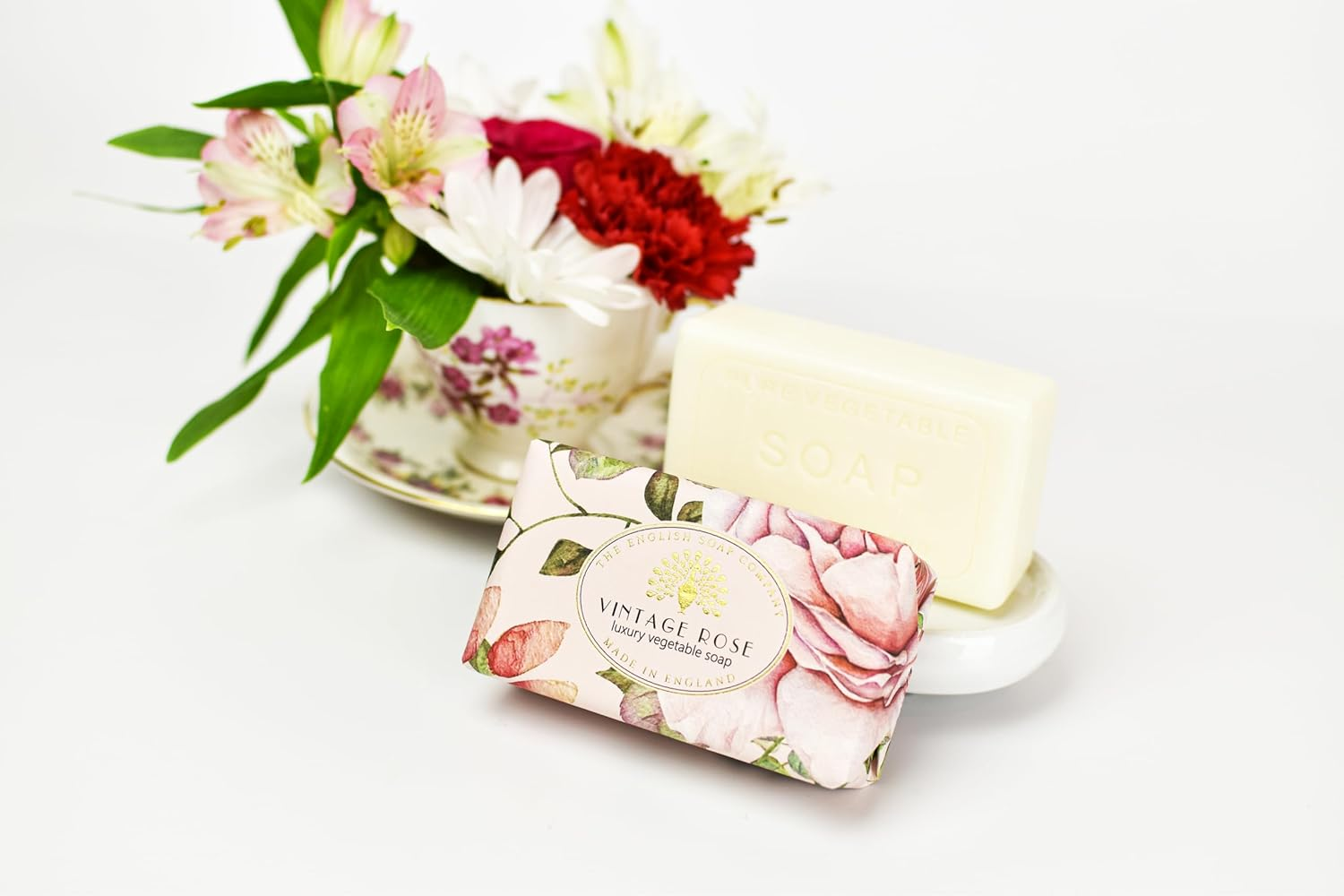 English Soap Company Vintage Rose Soap 190 G image number 1