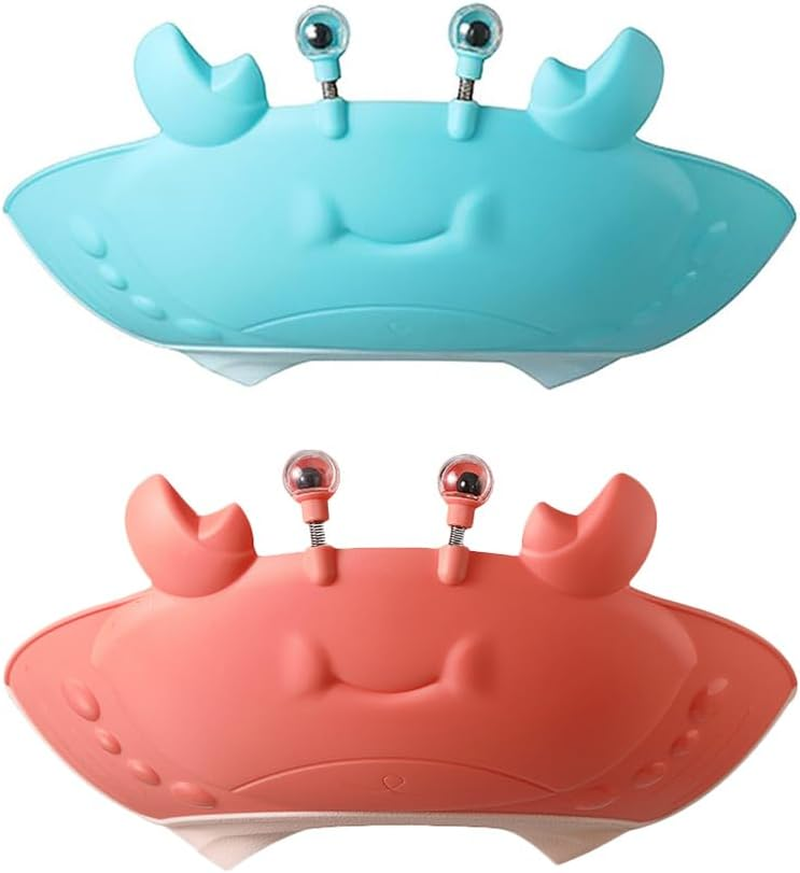 Ibasenice Baby Shower Caps Adjustable Kids Shampoo Cap with Crab Design Waterproof Hair Washing Hat for Toddlers Bath Time Eye Protection image number 2