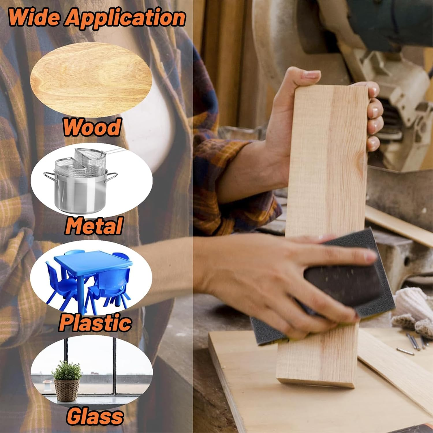 Sandpaper Set - 72 Sheets Sand Paper for Wood Glass Metal Finishing and Car Polish, Wet Dry Sanding Paper, Assorted Grit 120/220/320/400/600/800/1000/1200/1500/2000/2500/3000, 9 X 3.6 Inch