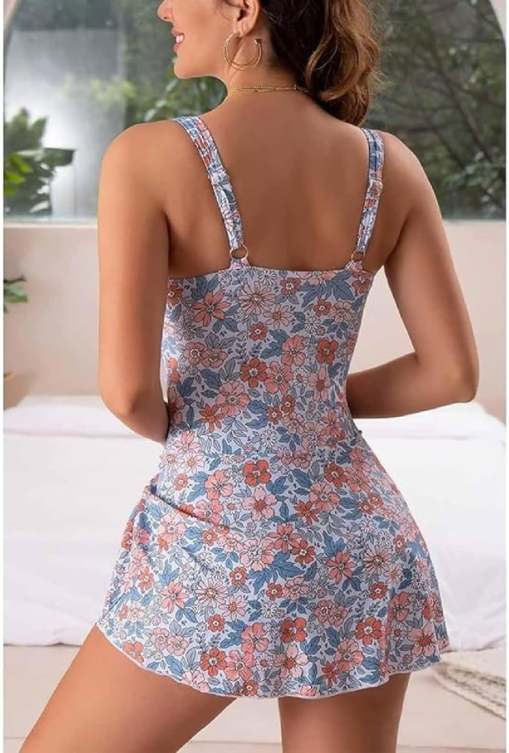 Outforeleso Swimsuit, Summer Seaside Trend Swimwear, Women'S Tummy Control Slim Fit plus Size Swimsuit image number 2