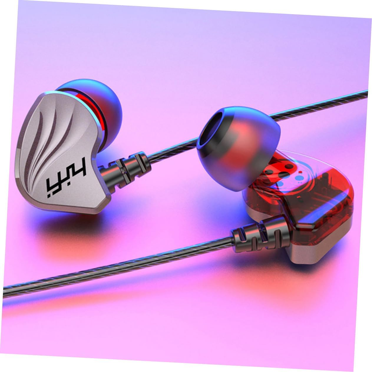 NUOBESTY Wired Bass Earphones with 3.5Mm Plug for Mobile Phones and Tablets, In-Ear Universal Headphones with Deep Bass, Gunmetal Color Suitable for Music and Calls image number 5