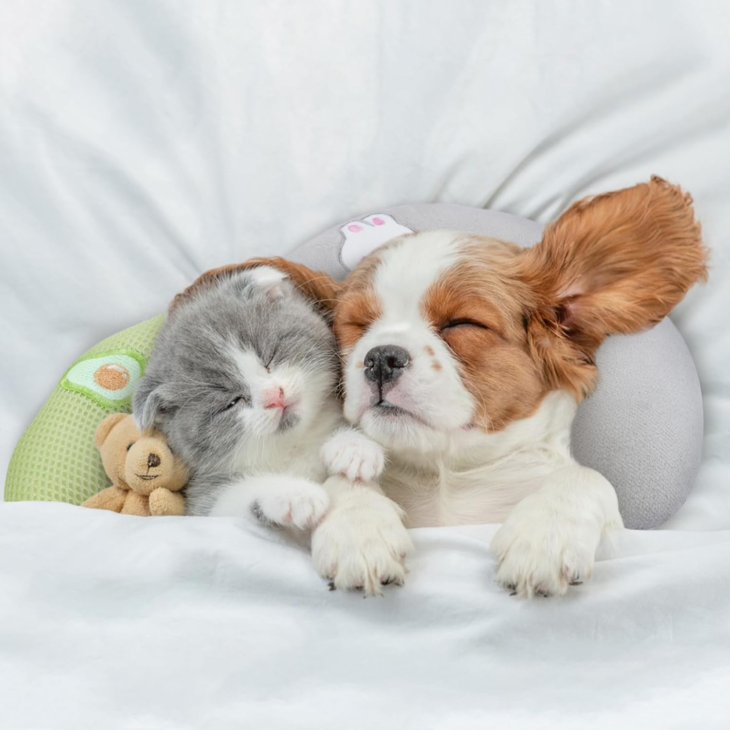 DENTRUN Cat Pillow, Soft Cat Calming Toy, Pillows for Cat Head to Lay On, Cat Beds for Indoor Cats, U Shaped Pet Pillow, Dog Bed Cushion Sleeping Improve Comfort Cat Plush Toy image number 5