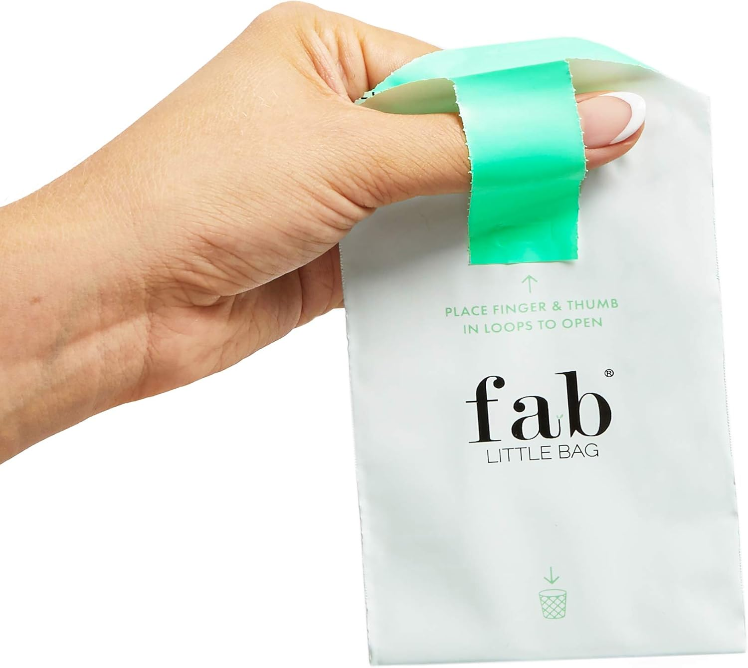 Fab Little Bag: a Starter plus Pack of 45 Totally Disposable, Biodegradable, Feminine Hygiene Product Disposal Bags. New Larger Size Perfect for Pads and Tampons image number 6