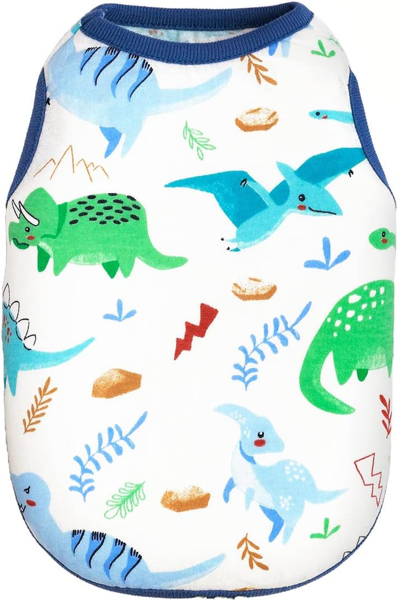 Dog Life Dinosaur Tank White Dog 2XL