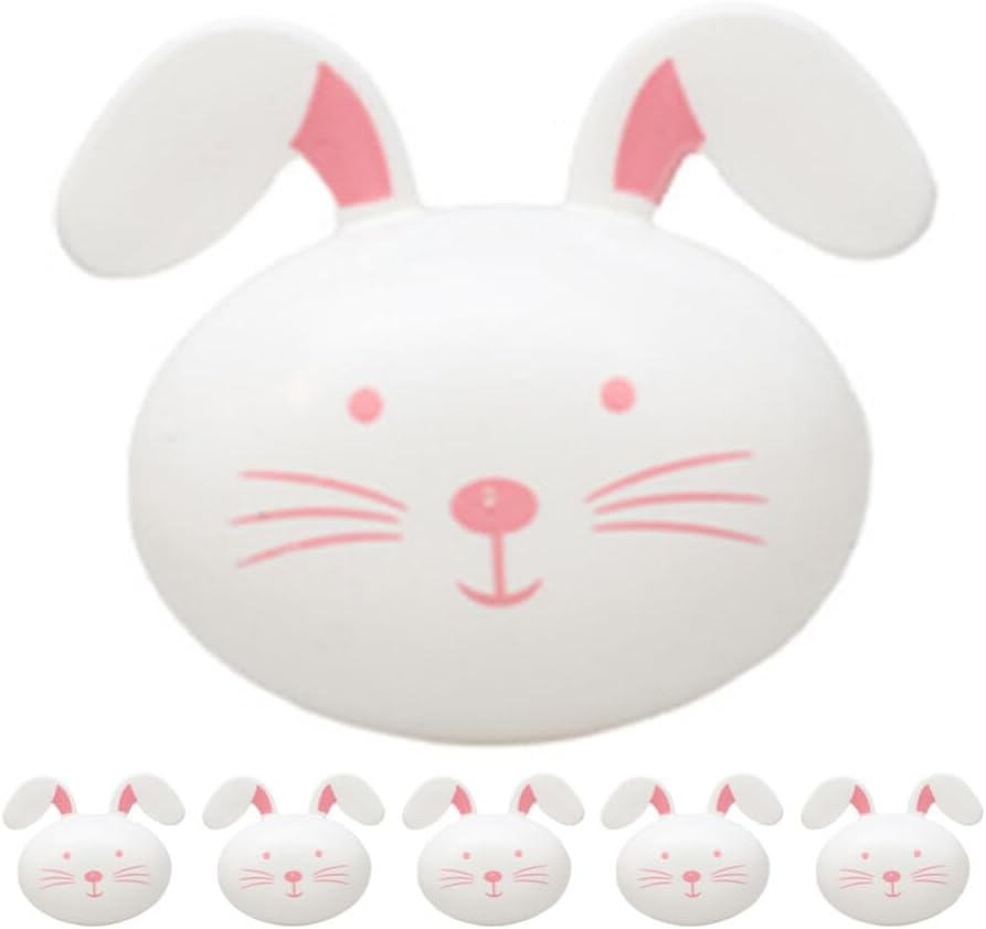 ABOOFAN 6Pcs Bunny Shaped Easter Eggs, Plastic Fillable Easter Eggs Easter Rabbit Containers Surprise Empty Eggs for Easter Eggs Hunt Game Basket Stuffers Fillers image number 5