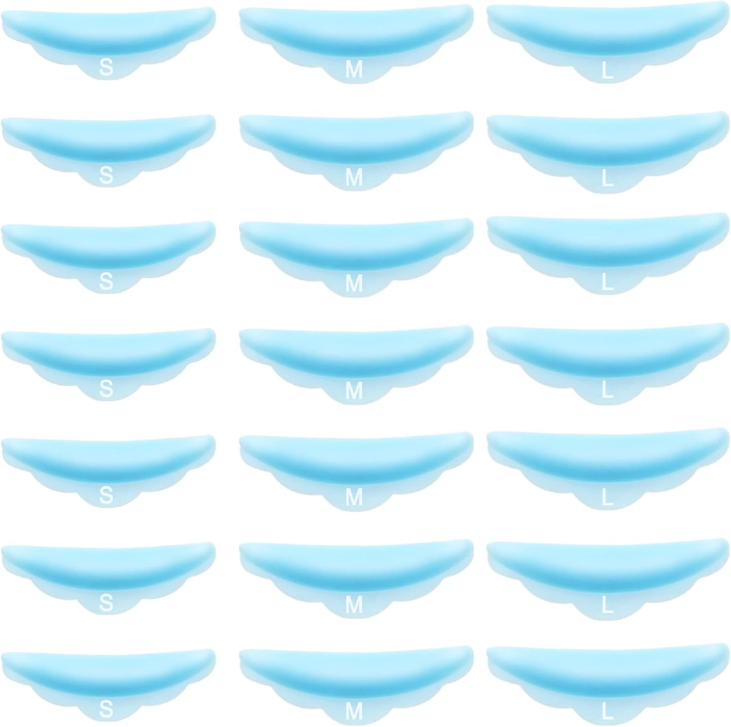 Hicarer 48 Pieces Lash Lift Rods Silicone Eyelash Pads Raise Eyelashes Perming Curler Rods (Small, Medium, Large), Silicone Lash Lift Shields for Eye Supplies Makeup Tool(Blue)