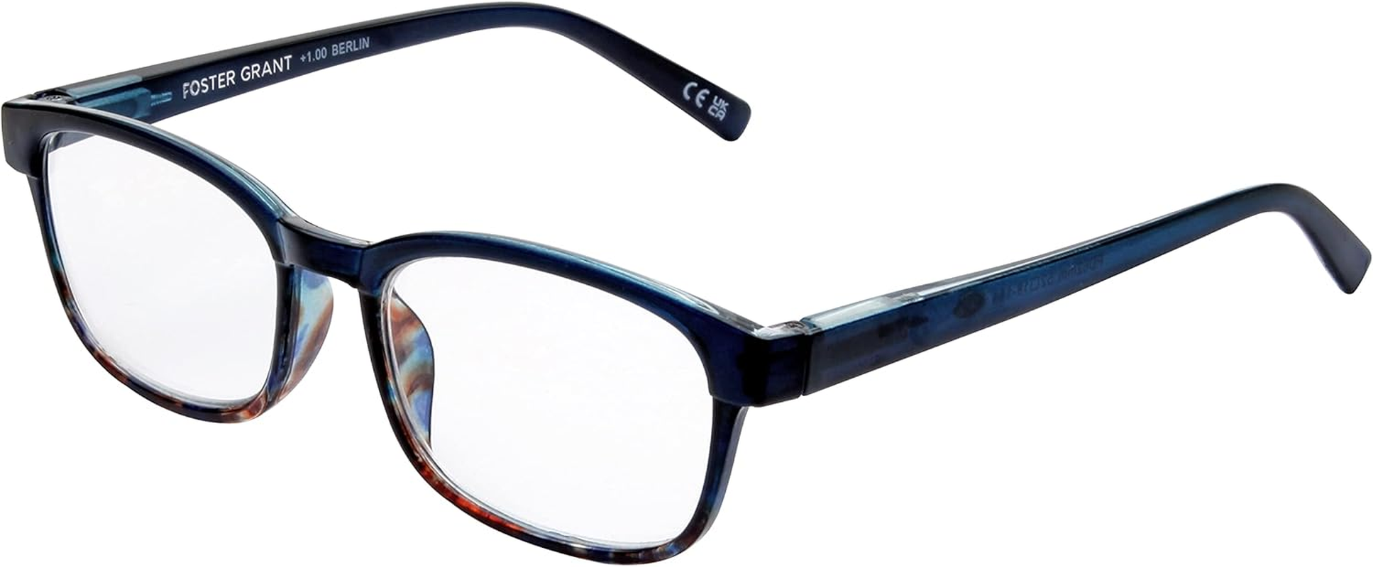 Foster Grant Reading Glasse'S Berlin, Blue Tortoiseshell, +2.00 Magnification image number 2