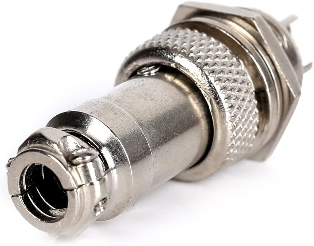 2 Pcs Silver GX16-4 Pin Aviation Connector(16Mm) for Electrical Wiring Power Supply Equipment, Engineering Machinery Parts image number 6