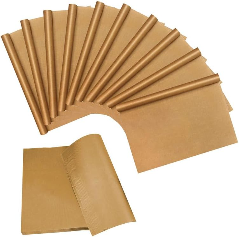10 Pack PTFE Teflon Sheet for Heat Press Transfer Sheet 16" X 12" Non Stick Heat Transfer Paper Washable Reusable Heat Resistant Craft Mat (Brown)
