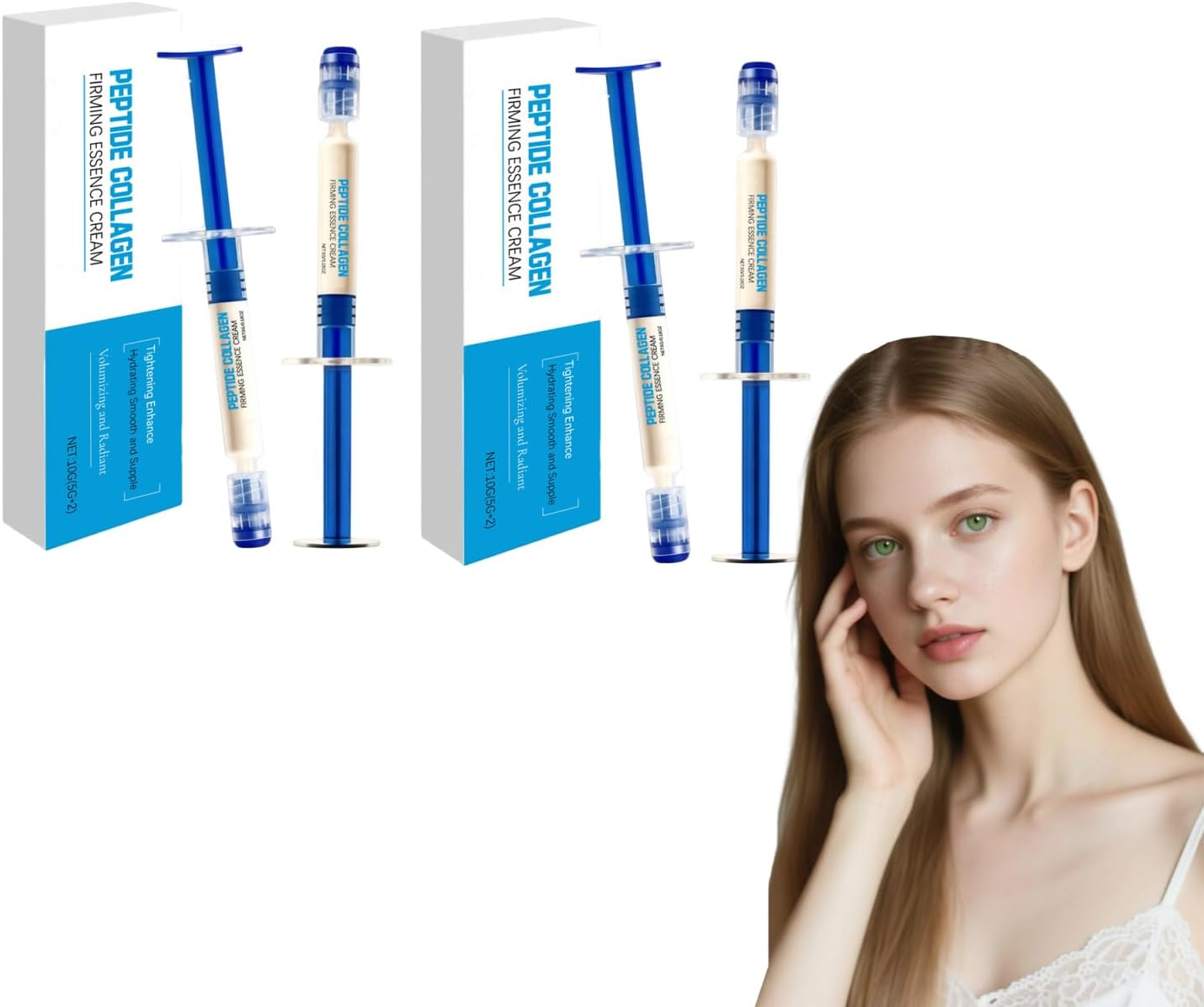 Polypeptide Collagen Firming Cream - Peptide Collagen Elastic Essence Cream - Anti-Wrinkle Firming Lotion for Tightening and Lifting, Improves Skin Elasticity and Reduce Fine Lines (8 Boxes)