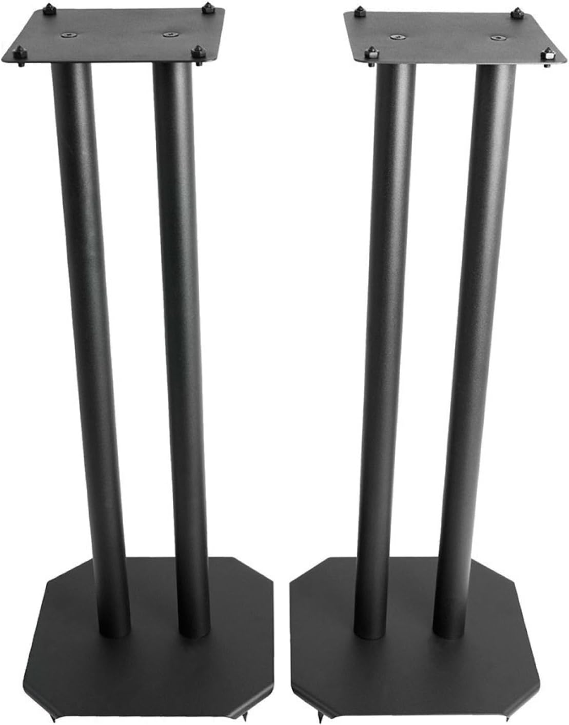 Acatana Premium Universal 60Cm Bookshelf Floor Speaker Stands for Surround Sound and Pedestal Style Book Shelf Speakers, 2 Stands Included, ACA-S04 (Pair Set in Pack), Black, 60Cm