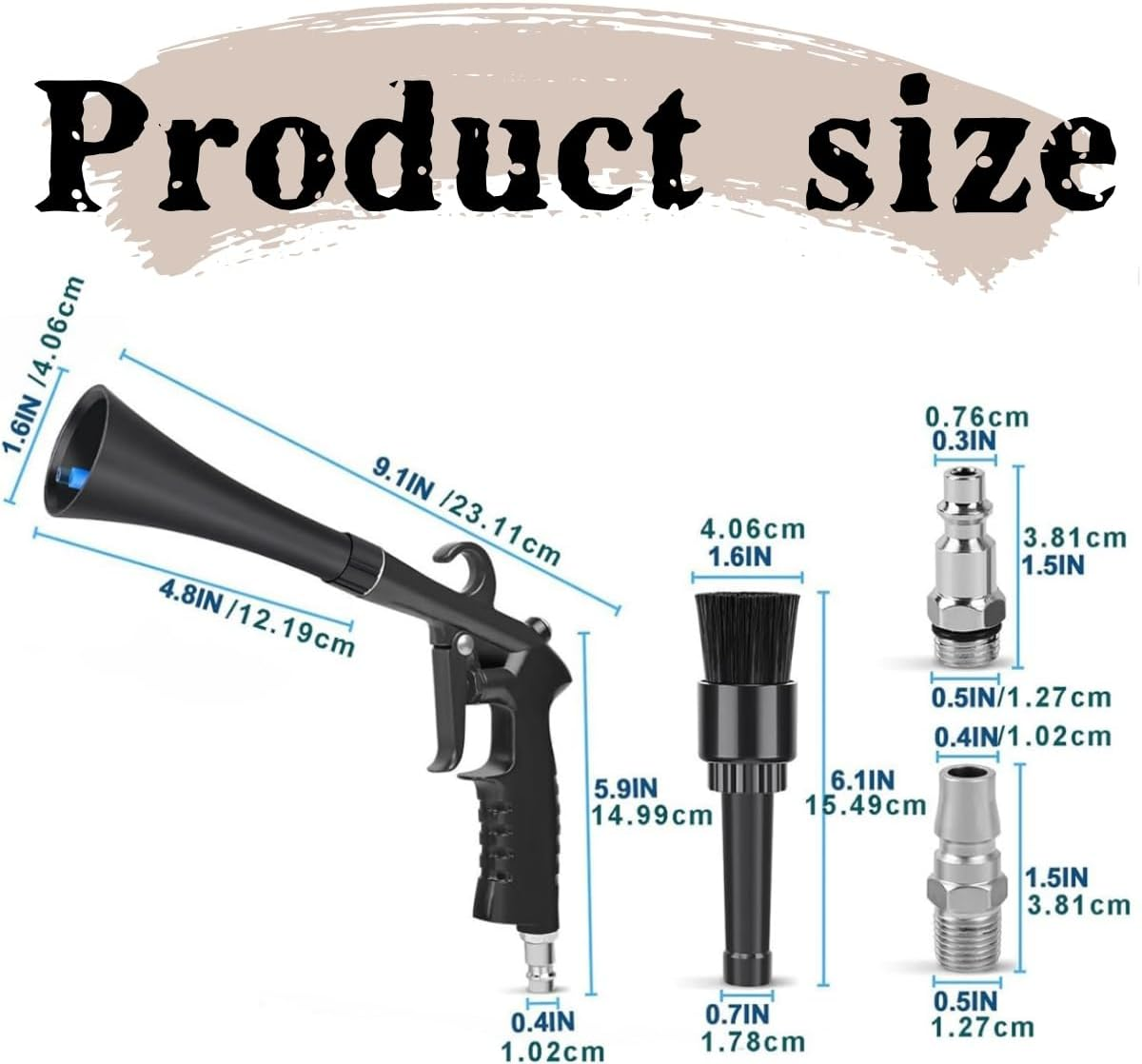 Car Interior Spray Dragon Roll Car Cleaning Set, Car Beauty Tool, Used for Quickly Blowing off Dirt and Dust on the Car, with 3 Connectors image number 2