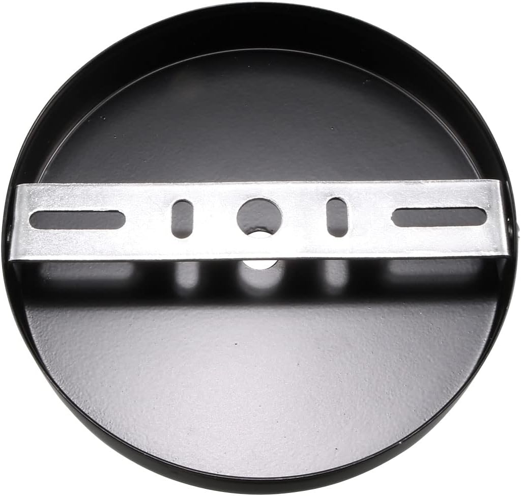Uxcell Retro Light Canopy Kit Wall Sconce Lamp Plate Fixture 120Mm 4.7Inch Black image number 4