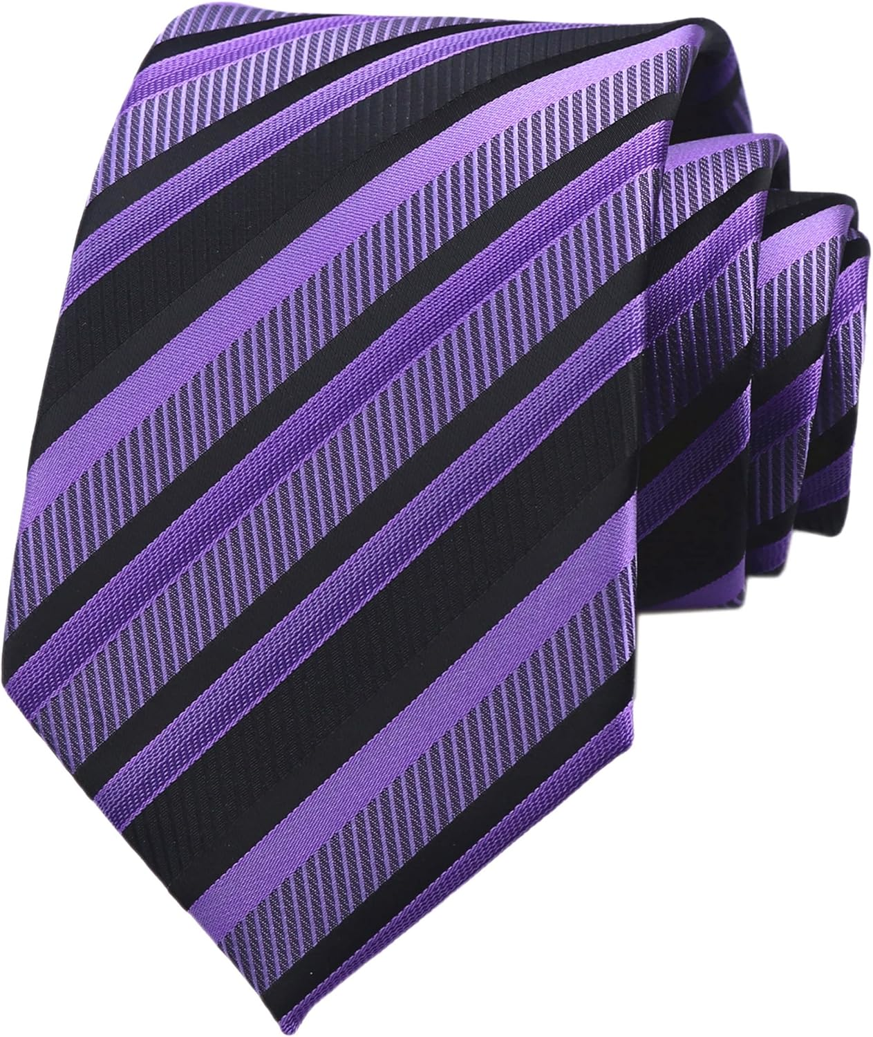 Secdtie Men'S Classic Stripe Jacquard Woven Silk Tie Formal Party Suit Necktie image number 2