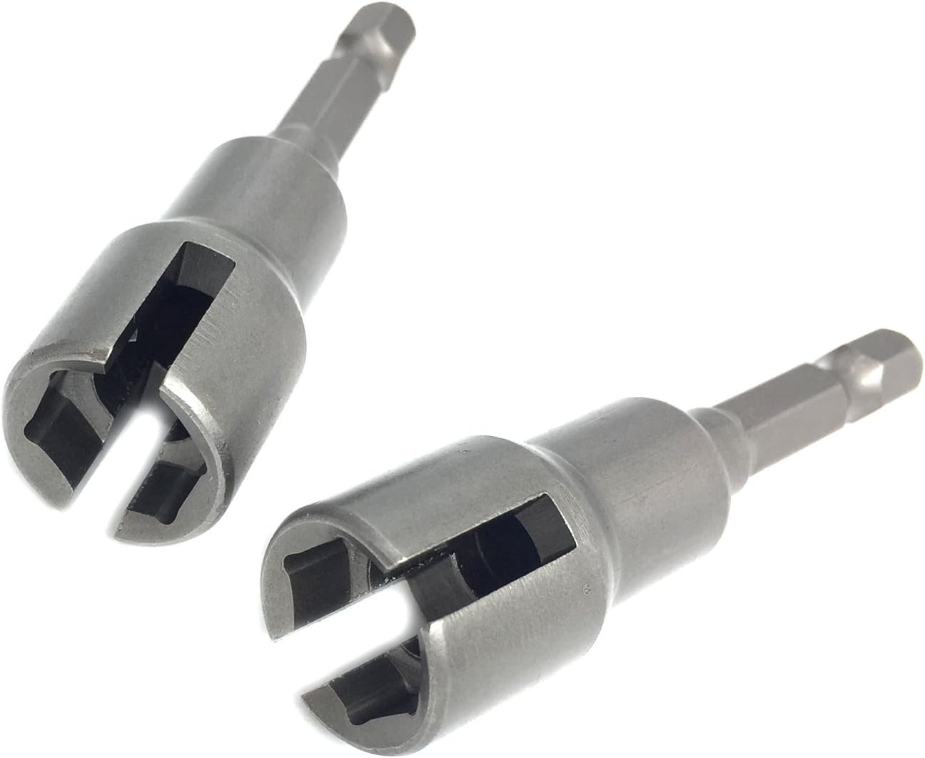 (2Pc) Power Wing Nut Driver Set,Slot Wing Nuts Drill Bit Socket Wrenches Tools Set,1/4" Hex Shank Drills Bits for Panel Nuts Screws Bolt image number 5