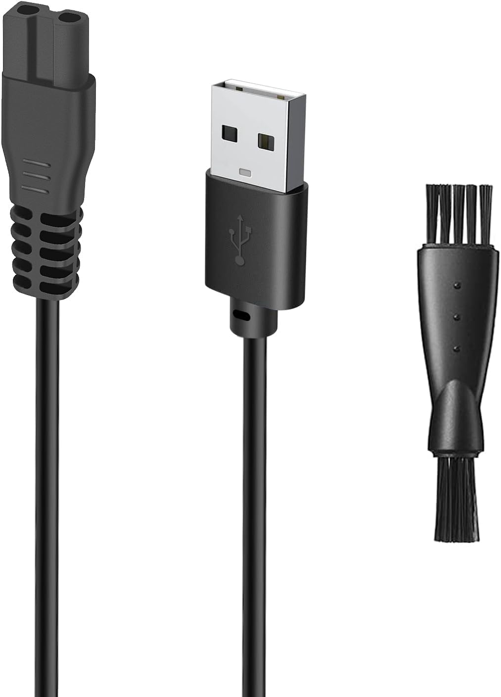 5V Charger Cable Replacement for Meridian Trimmer Charging, Wotdmu USB Charger Cord Compatible with Meridian Body Hair Bikini Trimmer with 1 Cleaning Brush, 3.3Ft Power Cord image number 1