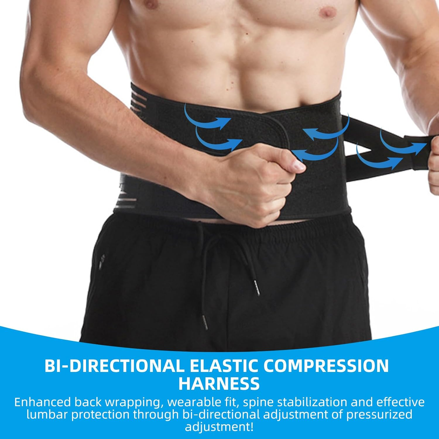 Back Brace for Lower Back Pain Relief with 3D Lumbar Pad, Back Support Belt with Alternative Strips for Men/Women, Soft Breathable Mesh Fabric Lumbar Support for Herniated Disc, Sciatica (XXL) image number 2