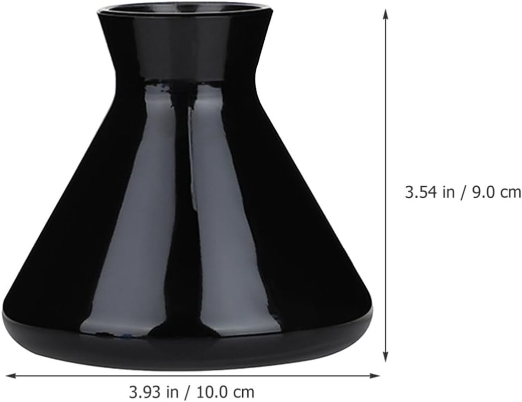 TEHAUX Glass Diffuser Bottle - Minimalist Empty Fragrance Container - Essential Oil Diffuser Jar for Home Office Replacement DIY Perfume Jars Black image number 4
