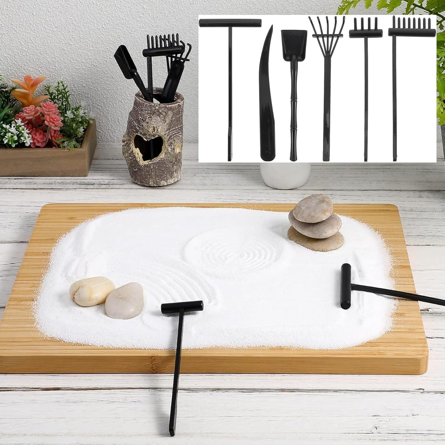 Zen Garden, Set of Zen Sand Rake Tools 12Pcs Rake Crafts Sand Rake for Zen Garden Accessories Set for Sand Table (12 Pack) image number 3