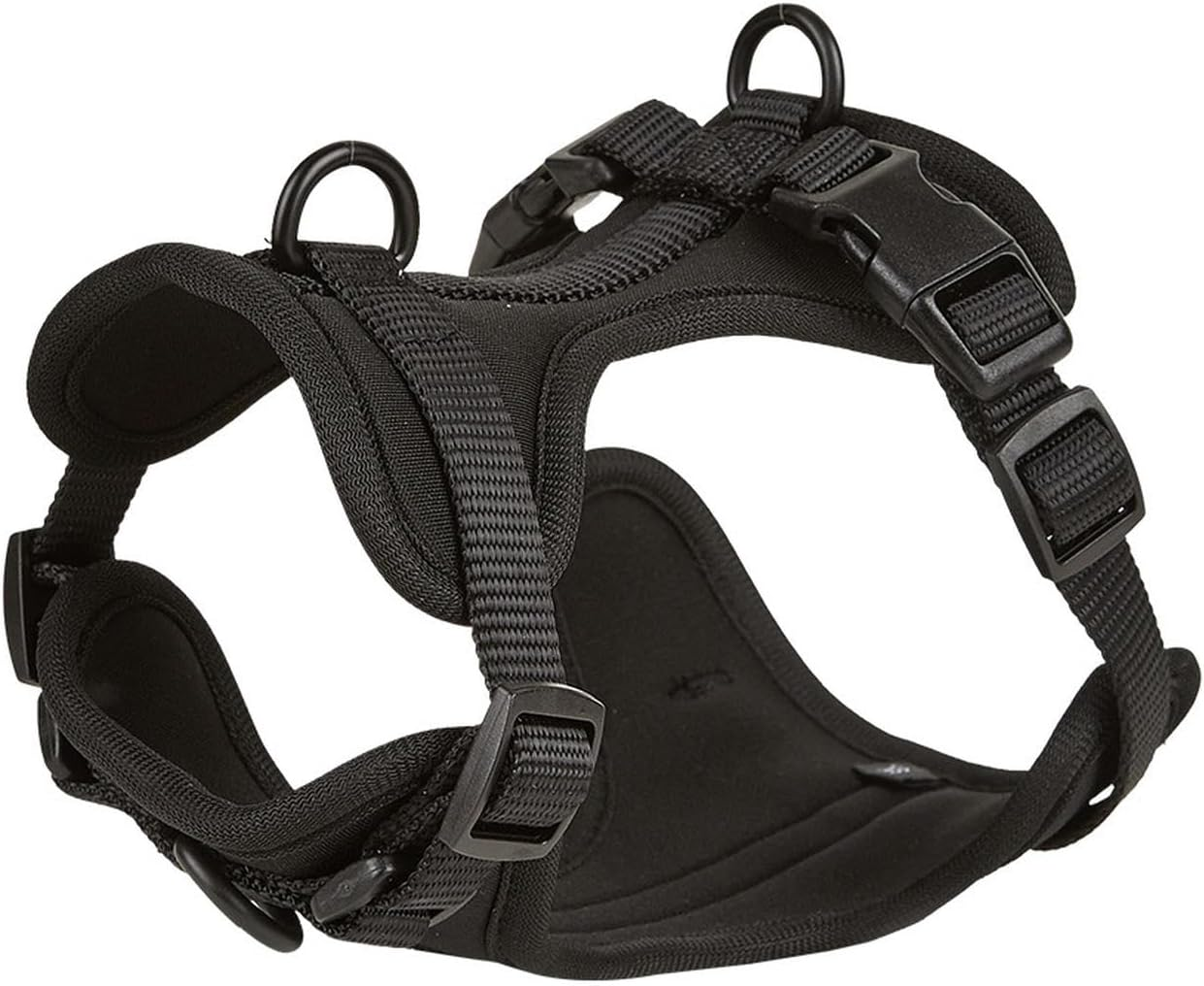 IUOUTG Dog Harness No Pull Nylon Cute Pet Harness Dog Vest Harness for Small Medium Large Dogs Lightweight Cat Harness with 3 Metal Rings 2 Buckles Pet Hiking Harness for Running & Walking